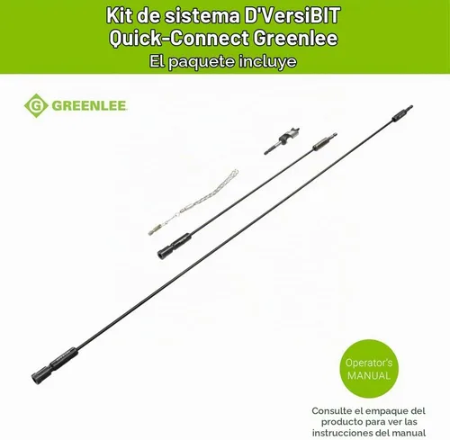 Vista 7 de Greenlee 921 Quick Change D'VersiBIT Kit de extensión de taladro flexible de 4 piezas con brocas de extensión de 18 y 36 pulgadas, broca rechoncha