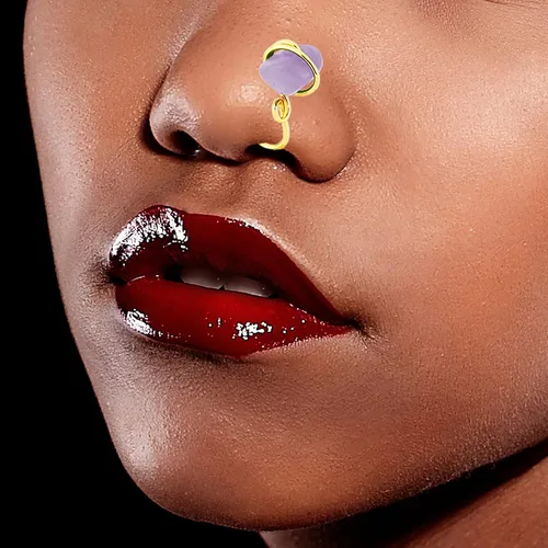 Vista 3 de Long tiantian Piercing de nariz para nariz con diseño africano, para mujer