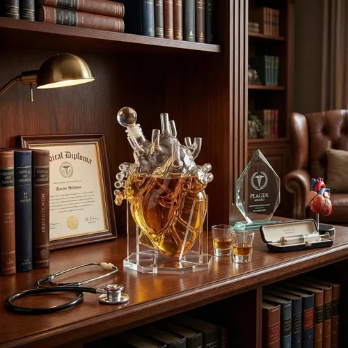 Vista 12 de Heart Decanter - Juego de decantador de whisky y vino, aireador de órganos, con texto en inglés «That Someone You Love», regalo para médicos