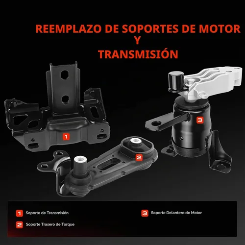 Vista 3 de A-Premium Juego de 3 piezas de montaje de motor de transmisión de montaje de puntal compatible con Mazda 2 2011 2012 2013 2014 L4 1.5L gasolina