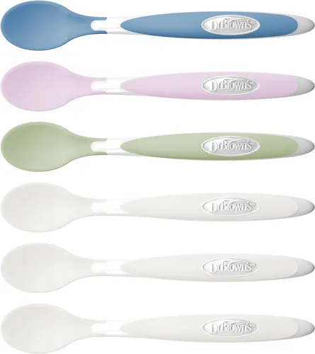 Vista 12 de Dr. Brown's cucharas para niños pequeños con punta suave, paquete de 6, multicolor