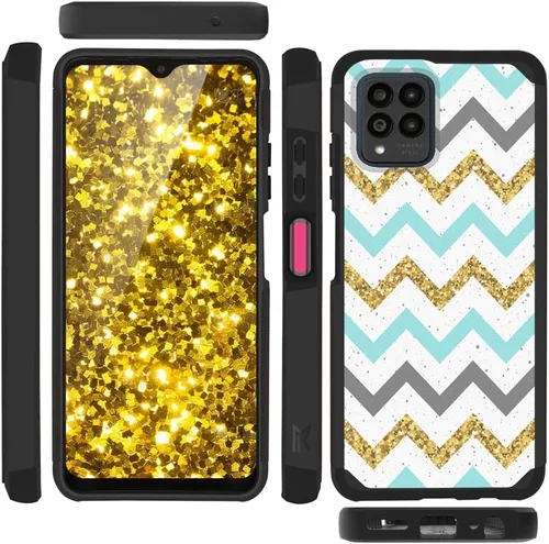 Vista 4 de TJS Compatible con T-Mobile Revvl 6X Pro 5G y Revvl 6 Pro 5G - Funda resistente de doble capa a prueba de golpes (compatible con montaje magnético)