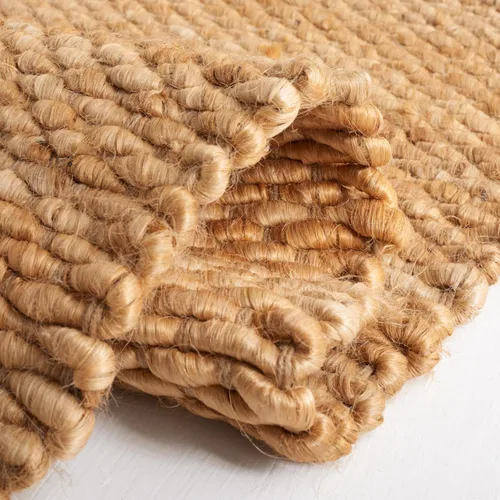 Vista 6 de Alfombra de área de yute natural tejido a mano Safavieh NF459A, de la colección de fibra natural (5 pies x 8 pies), Yute, Natural