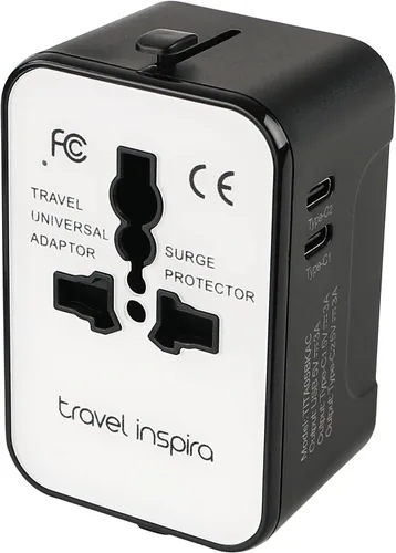 Vista 2 de Travel inspira Combo de báscula digital de equipaje y adaptador de enchufe de viaje, Combo de báscula digital de equipaje y adaptador de enchufe