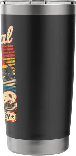 Vista 2 de Vaso aislado de acero inoxidable retro vintage 1988 para hombres y mujeres