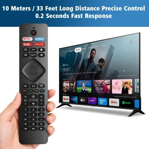 Vista 4 de Paquete de 2: repuesto para control remoto Philips Smart TV, compatible con televisores inteligentes Android Philips-4K UHD
