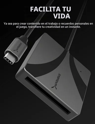 Vista 2 de SABRENT Lector de tarjetas USB tipo C CFast 2.0 [CR-CF20]