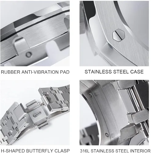 Vista 5 de GA2100 - Kit de repuesto para correa de reloj de metal, accesorios compatibles con relojes Casio G-Shock GA2100GA-2110