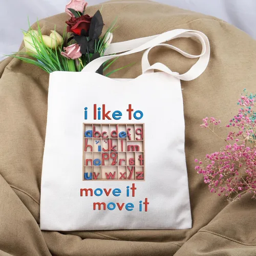 Vista 2 de Lywjyb Birdgo - Bolsa de mano con texto en inglés "I Like to Move It", regalo para mujer