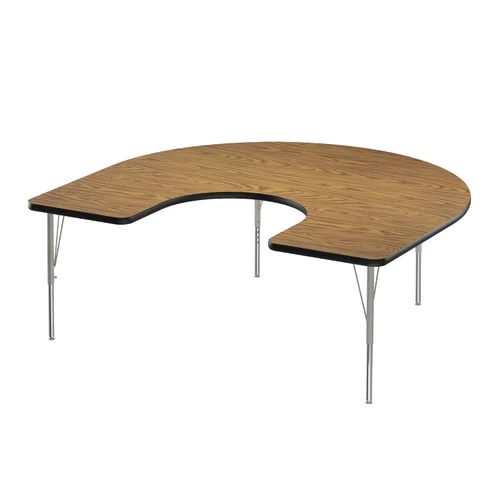 Vista 61 de Correll - Mesa rectangular de actividades para el aula de 24 x 36 pulgadas, altura ajustable (19-29 pulgadas), granito negro, parte superior