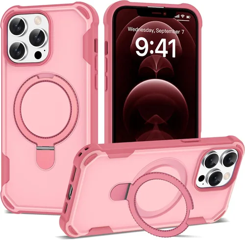 Vista 44 de Funda compatible con iPhone 12 y 12 Pro de 6.1 pulgadas con soporte de anillo magnético [protección militar contra caídas] [compatible con MagSafe]