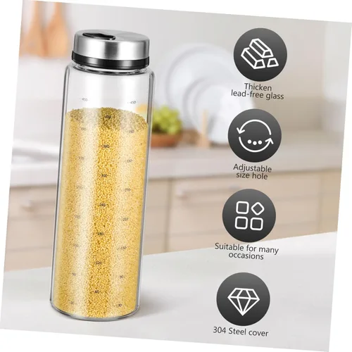Vista 5 de Agitadores de acero inoxidable, tarros de condimentos de doble uso, fáciles de usar y limpiar para cocina y barbacoa (16.9 fl oz)