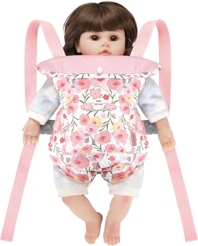 Vista 7 de Portabebés para Muñecas de GAGAKU para Niñas Pequeñas Portabebés para Muñecas Reborn Portador de Muñecas para Bebés Pequeñas Edades 1-3 Años