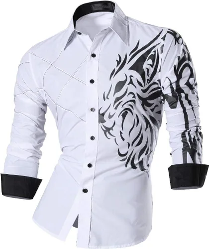 Vista 157 de jeansian - Camisas de manga larga de ajuste entallado para hombre (8397), con botones, informales y de vestir.