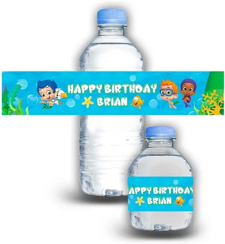 Vista 10 de Calcomanías impermeables para botellas de agua para niños, personalizables, paquete de 12 (coches)