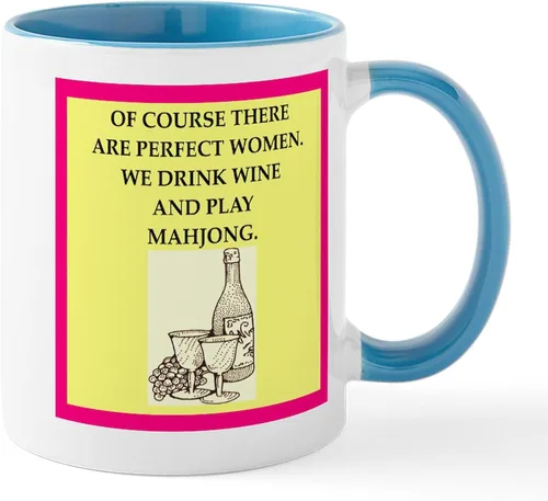 Vista 74 de CafePress Mahjong Mugs - Taza de café de cerámica de 11 oz (11.0 fl oz)