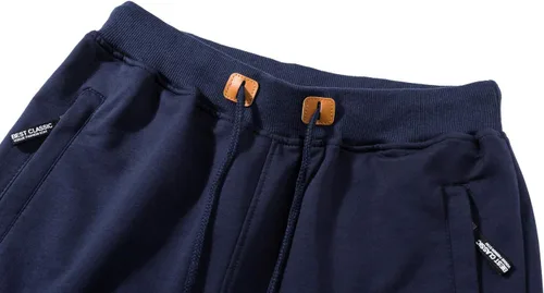 Vista 4 de CRYSULLY Pantalones cortos de algodón para hombre con bolsillos con cremallera