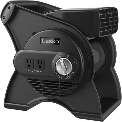 Vista 8 de Paquete de ventilador de utilidad giratorio de alta velocidad y ventilador de pedestal oscilante Lasko