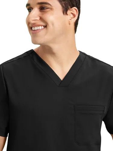 Vista 3 de Healing Hands Purple Label - Camiseta médica para hombre, ajuste moderno Negro