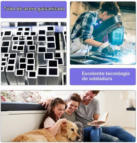 Vista 3 de BestPet Perrera resistente para perros de 4 x 4.3 pies con techo impermeable, jaula grande de acero galvanizado para perros medianos y grandes