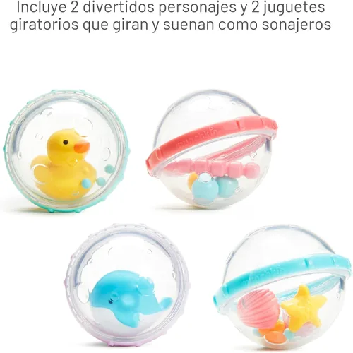 Vista 6 de Munchkin® Float & Play Bubbles™ - Juguete de baño para bebés y niños pequeños, 4