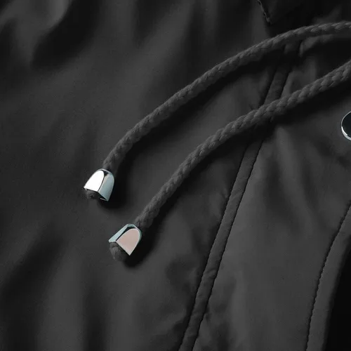 Vista 5 de Chubasquero impermeable para mujer, con capucha, ligero, cortavientos, gabardina, con forro a rayas