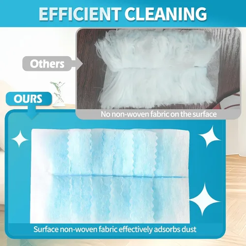 Vista 4 de Recambios de plumero de microfibra desechables, plumero multisuperficie compatible con mango Swiffer, 60 unidades, sin perfume