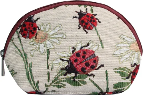 Vista 6 de Signare Bolsa de cosméticos para tapiz, bolsa de maquillaje para mujer con diseño floral Flor y tragar
