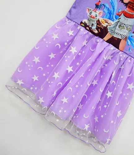 Vista 6 de AOVCLKID Disfraz de princesa para niñas pequeñas disfraz de cosplay de Halloween vestido elegante de paty