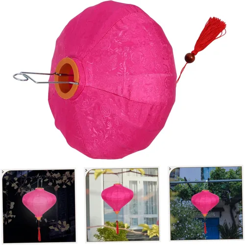 Vista 7 de Linterna colgante retro vietnamita para decoración de jardín, diseño floral tradicional para bodas, festivales, fiestas y decoración del hogar