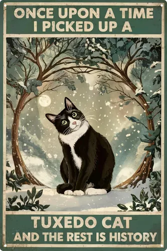 Vista 11 de Cartel divertido de gato negro en metal para decoración de baño, letreros de lata para baño, letreros de pared, decoración divertida para inodoro
