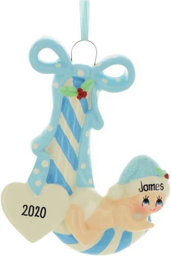 Vista 4 de Adornos personalizados para la primera Navidad del bebé 2024 – Adornos de Navidad personalizados para bebé recién nacido, adorno de primera Navidad