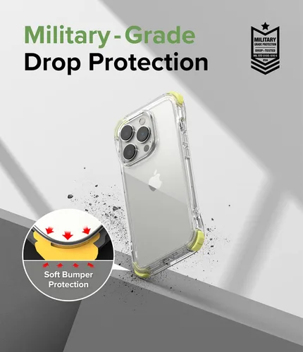 Vista 7 de Ringke Fusion Plus [Tecnología de doble bolsillo de aire] Funda compatible con iPhone 14 Pro Max de 6.7 pulgadas, funda protectora transparente a