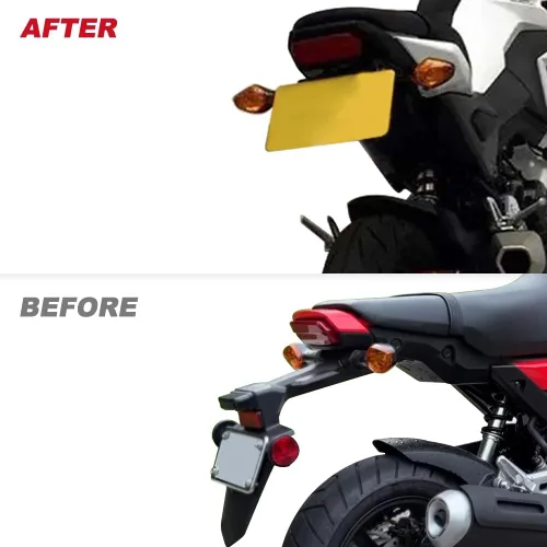 Vista 3 de Xitomer Eliminador de guardabarros apto para GROM MSX125 2017 2018 2019 2020 GROM Tail Tidy soporte para placa de matrícula