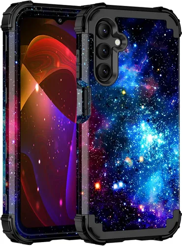 Vista 88 de Miqala Funda para Galaxy A14 5G, que brilla en la oscuridad, tres capas, resistente, a prueba de golpes, protección completa, parachoques