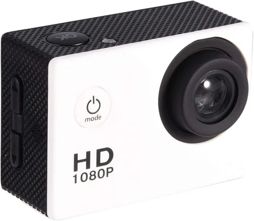 Vista 3 de Cámara de acción deportiva, videocámara subacuática de 30M, videocámara de ángulo de 90 grados con kit de accesorios de montaje (blanco)