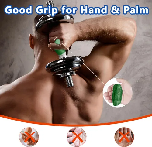 Vista 3 de Agarres de silicona para levantamiento de pesas, guantes de entrenamiento alternativos para hombres, agarre antideslizante para entrenamiento