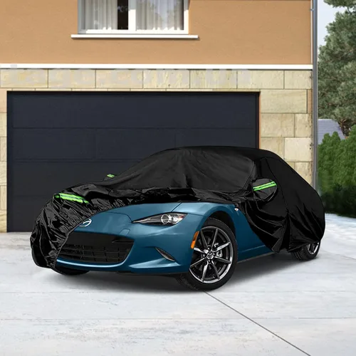 Vista 7 de Funda impermeable para auto compatible con Mazda MX-5 Miata 1998-2025, 210T 6 capas con forro interior de algodón, fundas para todo tipo de clima