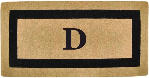 Vista 74 de Tapete de fibra de coco natural, para puerta de entrada, rectangular, resistente, para patio, atrapador de suciedad antideslizante, decoración