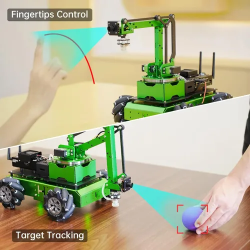 Vista 5 de HIWONDER JetMax Pro AI Vision Robot Am Jetson Nano Robot Mecanum Wheel Kit ROS Open Source con tutoriales detallados y códigos fuente
