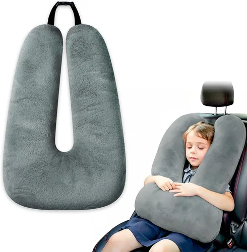 Vista 9 de Atablyn La almohada de cuello para niños proporciona doble apoyo a la cabeza y el cuello en cualquier posición de sueño en vuelos, automóviles