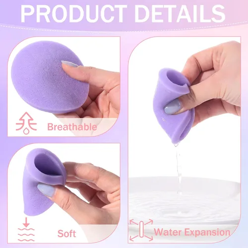Vista 3 de Mifoci 960 esponjas faciales comprimidas para esteticistas, almohadillas de esponja de eliminación de maquillaje para mujeres, spa exfoliante facial