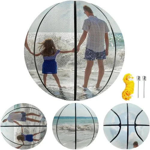 Vista 9 de Baloncesto con foto personalizada, pelota de fútbol urbano de piel sintética personalizada, tamaño oficial 7 y 5, para interiores y exteriores