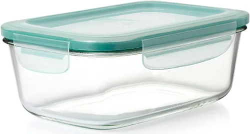 Vista 13 de OXO Good Grips Smart Seal - Recipiente hermético de vidrio para alimentos, 1.6 tazas, rectangular