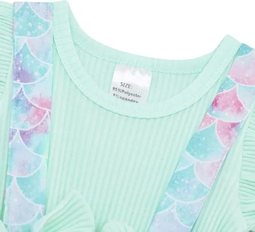 Vista 3 de UNICOMIDEA Ropa de bebé para niñas de 0 a 18 meses, body de manga con volantes y diadema