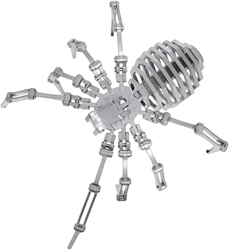 Vista 8 de Kits de modelo de metal 3D, rompecabezas de metal 3D de lobo mecánico, serie de animales de acero DIY, rompecabezas simples 3D, decoración