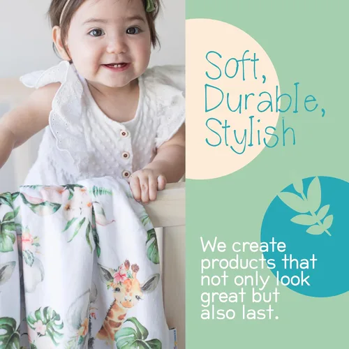Vista 6 de Honey Lemonade - Manta de bebé de felpa suave y ligera de punto minky para recién nacido de 30 x 40 pulgadas - Manta suave para niños y niñas