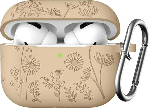Vista 12 de Lerobo - Funda para AirPods Pro 2, funda de silicona suave con llavero para mujer