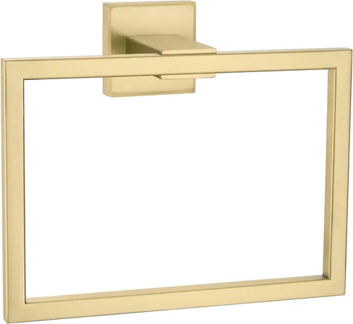 Vista 10 de Angle Simple Toallero de mano dorado oscuro cepillado, anillo de toalla Oro oscuro cepillado