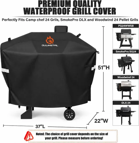 Vista 2 de QuliMetal Cubierta para parrilla de pellets para Camp Chef DLX 24, Woodwind